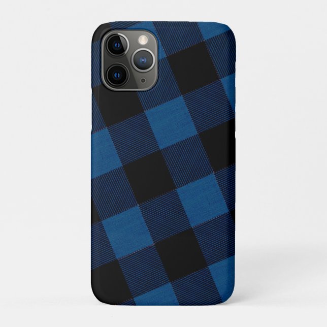 Coques Case-Mate iPhone Carreaux Bûcheron Bleu (Dos)