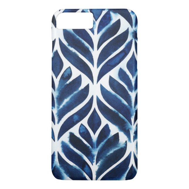 Coques Case-Mate iPhone Carreaux d'aquarelle de cobalt IV (Dos)