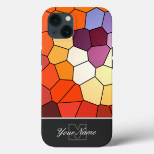 Case-Mate iPhone Case Carreaux de mosaïque colorés avec Monogram!