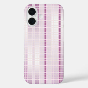 Coque Pour iPhone 16 Carreaux de mosaïque violet