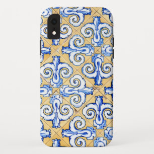 Case-Mate iPhone Case Carreaux espagnols - Azulejo Bleu, Jaune et Blanc