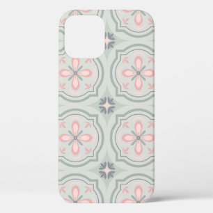 Case-Mate iPhone Case Carreaux Floraux Pastel Vert