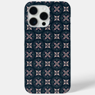 Coque Case-Mate iPhone carreaux géométriques floraux de couleur terreuse