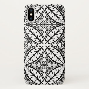 Coques Pour iPhone carreaux marocains - blanc et noir