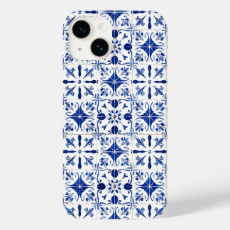 Coque Case-Mate iPhone Carreaux Méditerranéens Bleu et Blanc