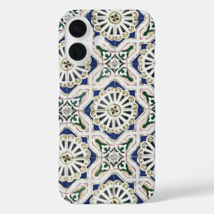 Coque Pour iPhone 16 Carreaux portugais - Azulejo coloré géométrique