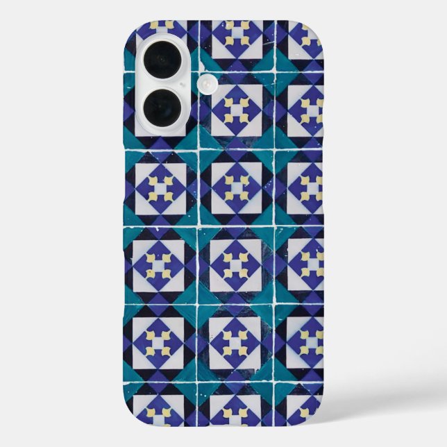 Coques Case-Mate iPhone Carreaux portugais - Azulejo Diamond géométrique (Verso)