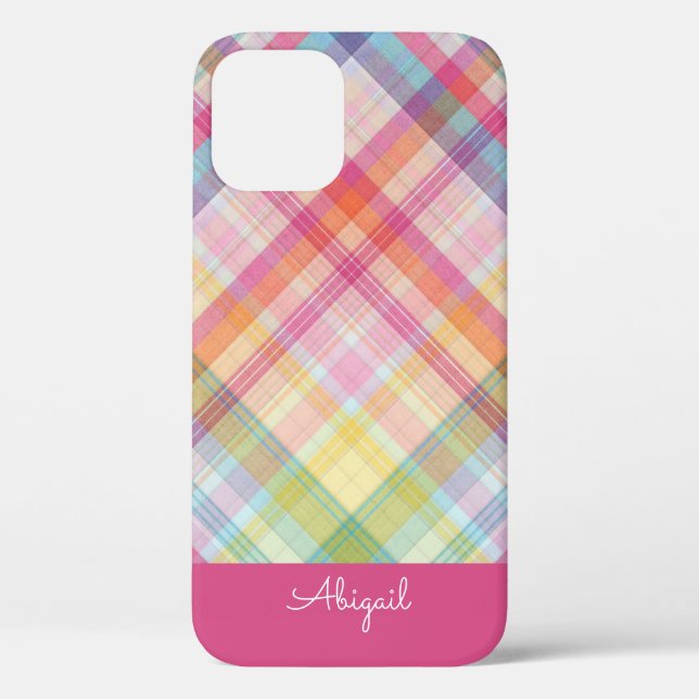 Coques Case-Mate iPhone Carreaux rose (Verso)