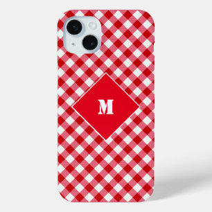 Coque Case-Mate iPhone carreaux tartan à carreaux classique rouge blanc p