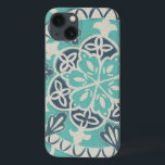 Etui iPhone 13 Carrelage Batik Bleu I<br><div class="desc">Floral</div>
