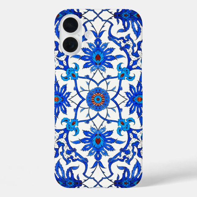 Coques Case-Mate iPhone Carrelage chinois Art Nouveau - Cobalt Bleu & Blan (Verso)
