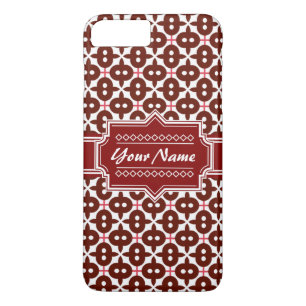 Coque Case-Mate Pour iPhone Carrelage géométrique rouge déco personnalisé