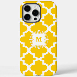 Coques iPhone 16 Pro Max Carrelage marocain jaune moutarde Iphone personnal