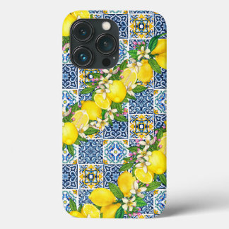 Case-Mate iPhone Case Carrelage méditerranéen clair Sicilien Citrus Lemo