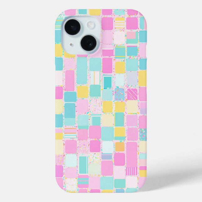 Coques Case-Mate iPhone Carrelage Pastel Mosaic Motif Téléphone (Verso)