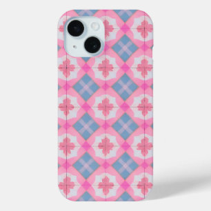 Coque Case-Mate iPhone Carrelage Pastel Motif rose et bleu