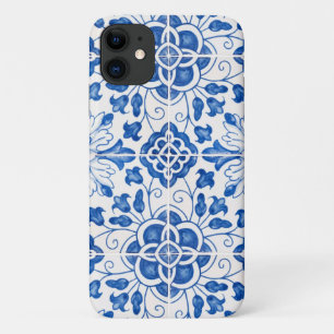 Case-Mate iPhone Case Carrelage portugais Bleu méditerranéen Floral
