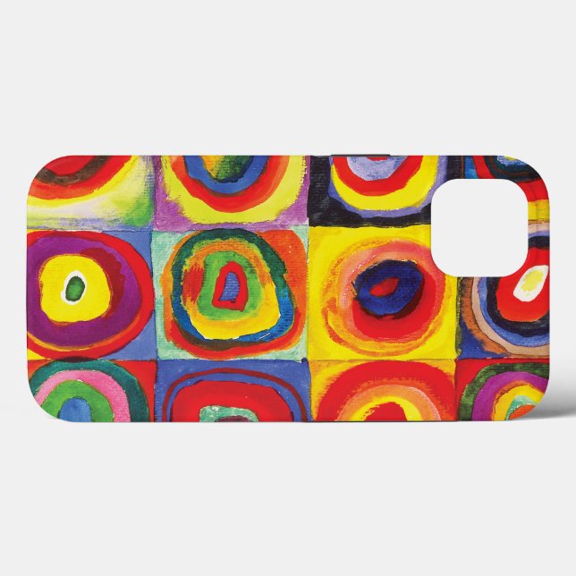 Coques Case-Mate iPhone Carrés avec cercles concentrés Hiroaki Takahashi (Verso (horizontal))