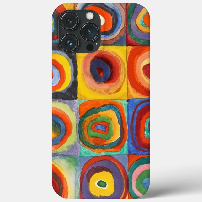 Coques Case-Mate iPhone Carrés avec cercles concentrés par Kandinsky (Verso)