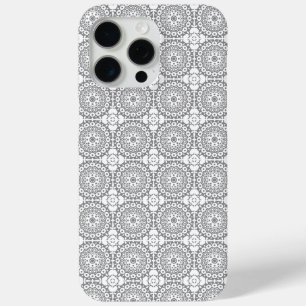 Coque Case-Mate iPhone Carrés blancs ajourés sur fond gris clair