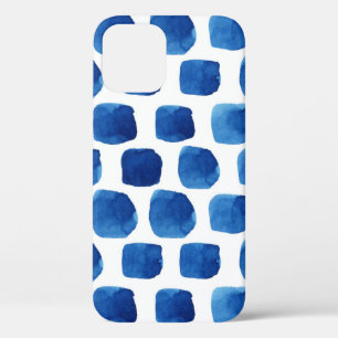 Case-Mate iPhone Case Carrés bleus, motif aquarelle sans couture.