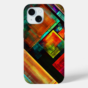 Coque Case-Mate iPhone Carrés colorés Motif d'art Abstrait moderne #04