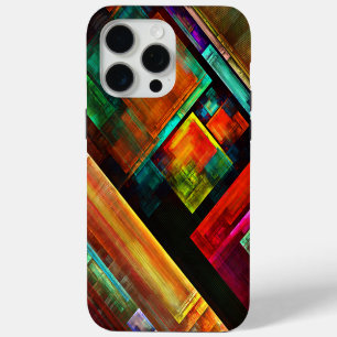 Coque Case-Mate iPhone Carrés colorés Motif d'art Abstrait moderne #04