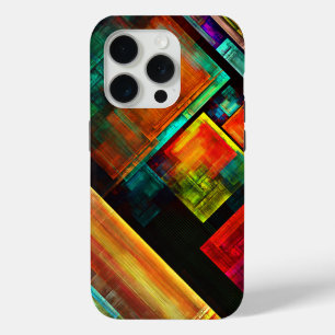 Coque Case-Mate iPhone Carrés colorés Motif d'art Abstrait moderne #04