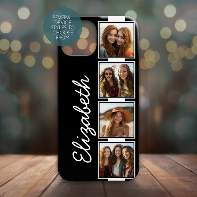 Coques Case-Mate iPhone Carrés de collection photo noir et blanc Personnal (Personalized Phone Case - Many Device Styles to Choose From)
