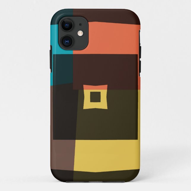 Coques Case-Mate iPhone Carrés de Jacquard rétro 4 (Dos)