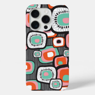 Coque Case-Mate iPhone Carrés de la boîte de sushi rétro Motif coloré co