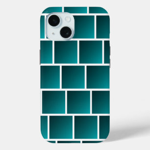 Coque Case-Mate iPhone Carrés de sarcelle dégradés
