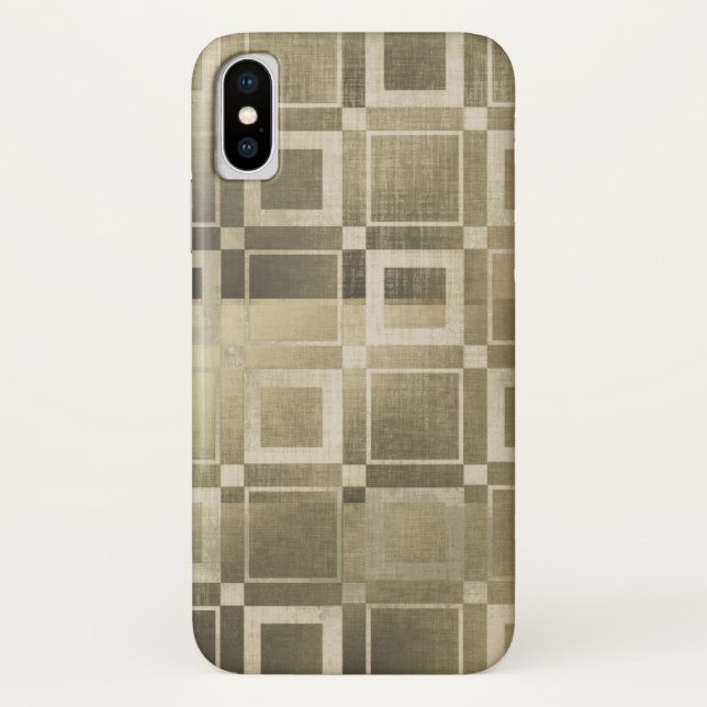 Coques Case-Mate iPhone Carrés dorés atténués Géométrique moderne et glamo (Dos)