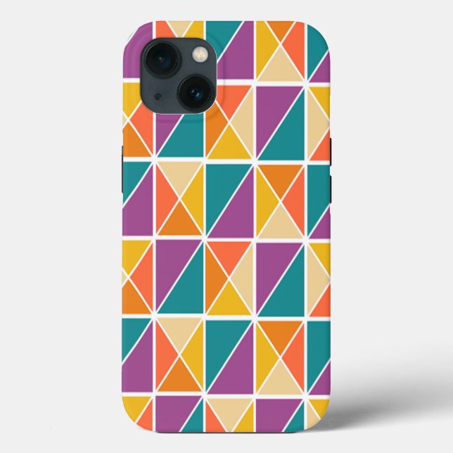 Coques Case-Mate iPhone Carrés en triangles (Verso)