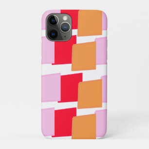 Case-Mate iPhone Case Carrés Fantaisistes Rouge Orange Rose