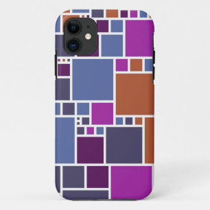Case-Mate iPhone Case Carrés géométriques Abstraits Gris pourpre Bro