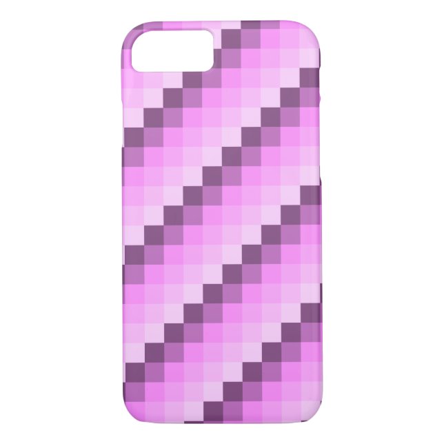 Coques Case-Mate iPhone Carrés rose et violet (Dos)