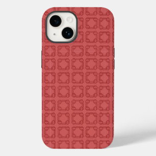 Coque Case-Mate iPhone Carrés rouges Art déco
