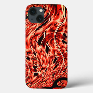 Case-Mate iPhone Case Carrés tordus reflétés du rouge au corail