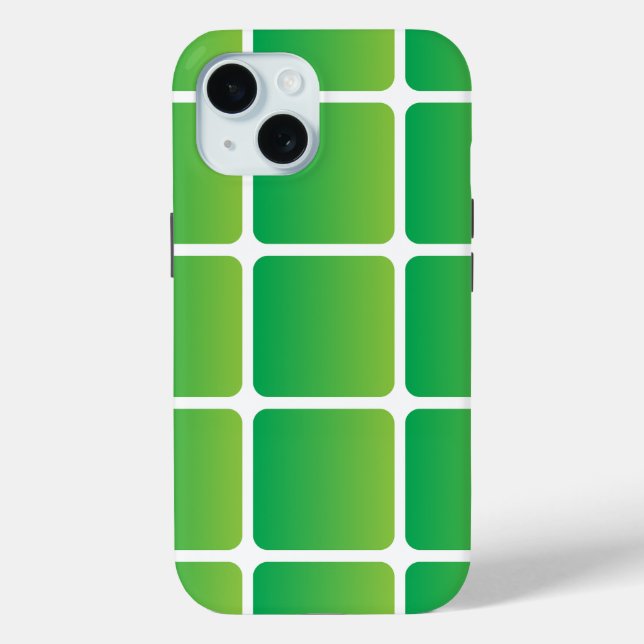 Coques Case-Mate iPhone Carrés verts égaux  (Verso)