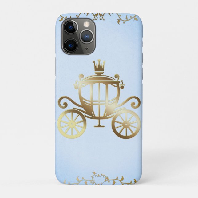 Coques Case-Mate iPhone Carrosse doré élégant Princesse du livre bleu (Dos)