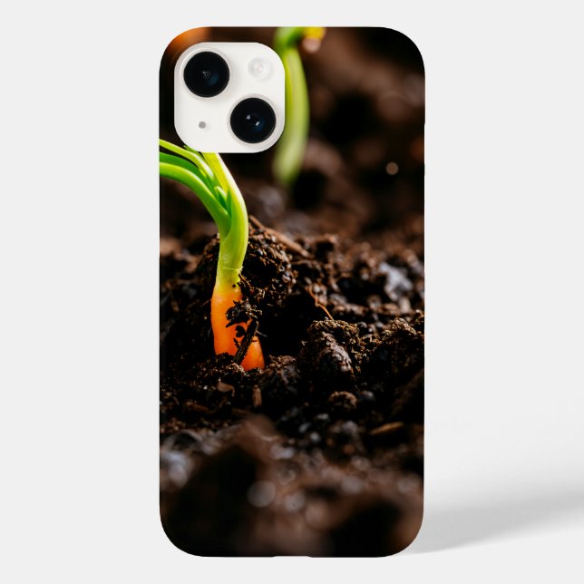 Coques Case-Mate iPhone Carrot Sprout – Garden Growth Close-Up (Verso)
