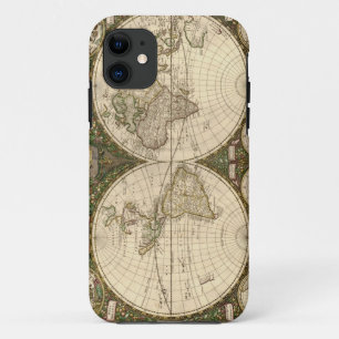 Coque Case-Mate iPhone Carte 1660 du monde d'antiquité par Frederick de