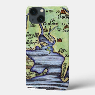 iPhone 13 COQUE CARTE 1677 DE LA NOUVELLE ANGLETERRE