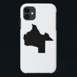 Coque iPhone 11 Carte à l'envers du Texas<br><div class="desc">Attirez l'attention avec cette carte à l'envers du Texas. La carte du Texas est montrée dans le noir solide sans n'importe quel texte et tournée 180 degrés pour apparaître upside-down : le sud est en hausse et du nord est vers le bas. Cette orientation renversée de la carte du Texas...</div>