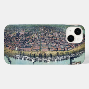 Coque Case-Mate iPhone Carte Ancienne Saint-Louis Missouri Fleuve Mississ