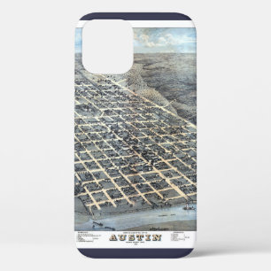 Etui iPhone Case-Mate Carte antique aérienne de la ville d'Austin, Texas