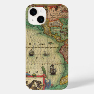 Coque Case-Mate iPhone Carte antique du monde des Amériques par Hondius