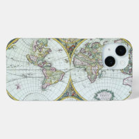 Carte antique du monde du 17e siècle, Frederick De