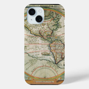 Coque Pour iPhone 15 Carte antique du Nouveau Monde les Amériques, Theo